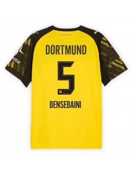 Billige Borussia Dortmund Ramy Bensebaini #5 Hjemmedrakt 2025-26 Kortermet